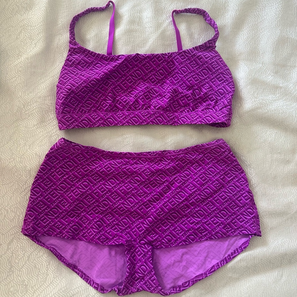 Fendi by Skims Purple Swimsuit set